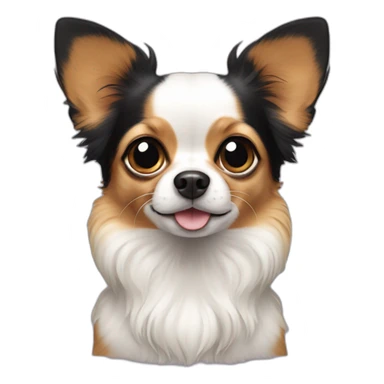 Tri color papillon Chihuahua dog sticker