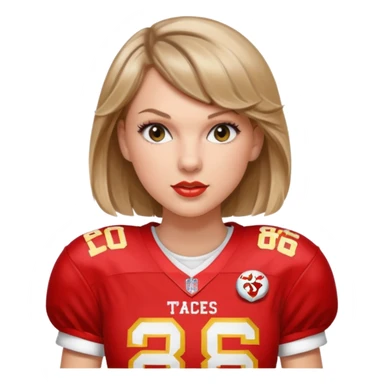 Taylor Swift mixed with Travis Kelsey. sticker