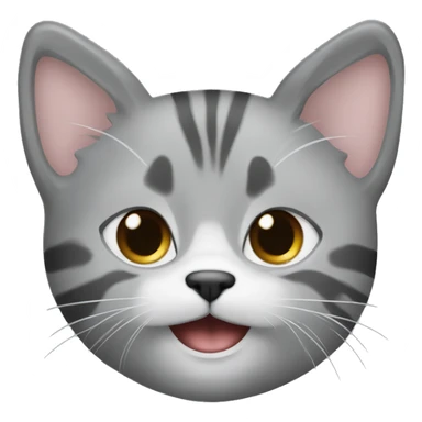 Бело серая кошка sticker