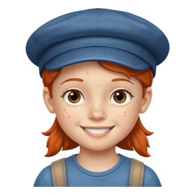 Un niño con gorra riendo sticker