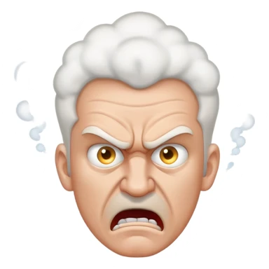 angry man with steam coming out of his ears  sticker