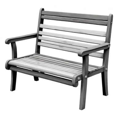 Wooden bench + newspaper sticker