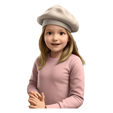 realistic girl in hat sticker