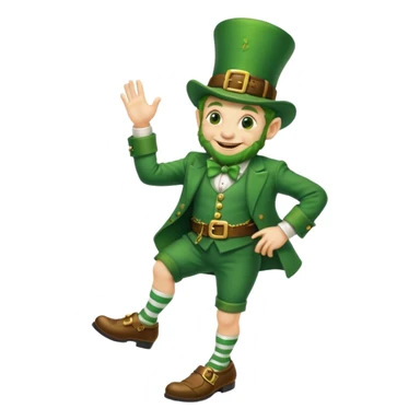 Leprechaun with legs sticker