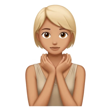 Hands wrapped around neck sticker