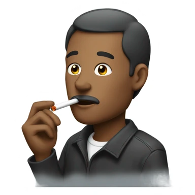 Man smoking a cigarette  sticker