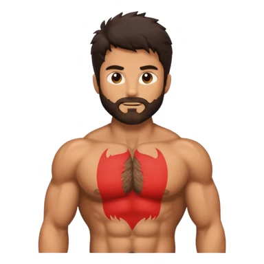 hairy chest sticker