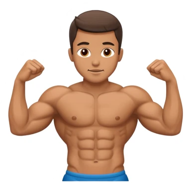 man doing abdominals sticker