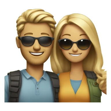 outdoor couple with sunglasses sticker