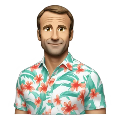 macron hawaian shirt sticker