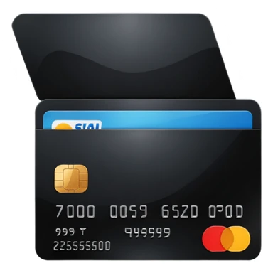 black credit card, no text sticker