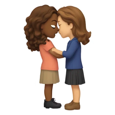 Courtney kissing Nancy sticker