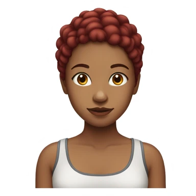 mixed girl with dark red hair sticker