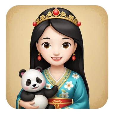 princesse chinoise panda sticker