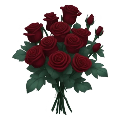 Bouquet of dark red roses gothic sticker