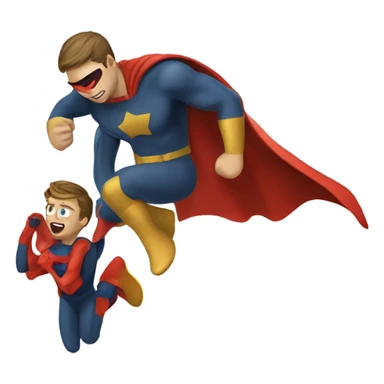 Super hero saving Max sticker