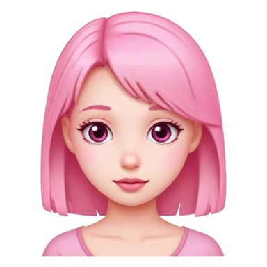 Pink cute girl sticker
