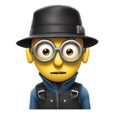Despicable Me 4 minion with mind control hat sticker