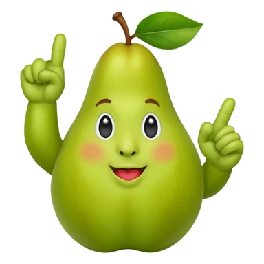 Eine Birne die Mittelfinger zeigt  sticker