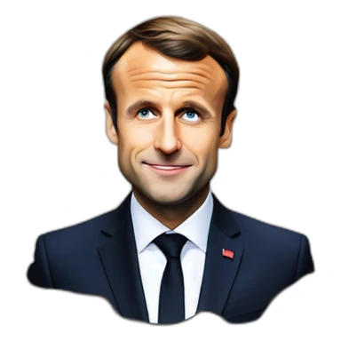 Emmanuel Macron qui tag sur un mur sticker