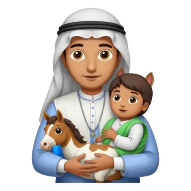 uae sheikh hoding a baby horse sticker