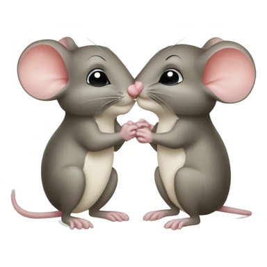two mice kissing  sticker