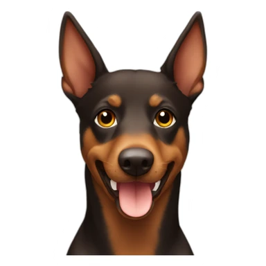 Brown Australian Kelpie face sticker