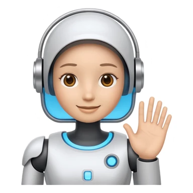 I want an AI chat bot image which represents as chat bot assitant. sticker