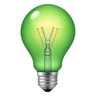 Cinematic Realistic green bulb  sticker