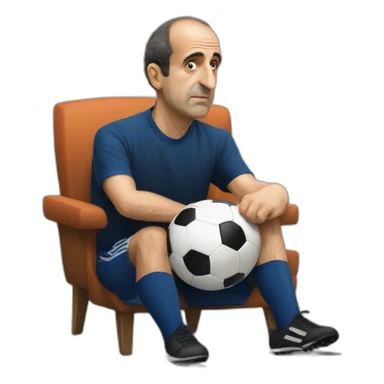 Armando Iannucci watching soccer sticker