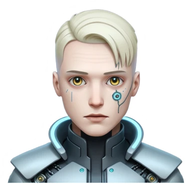 Cyberpunk man head sticker