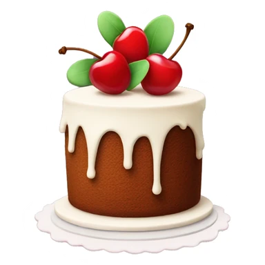 cake with cherry and clover too sticker