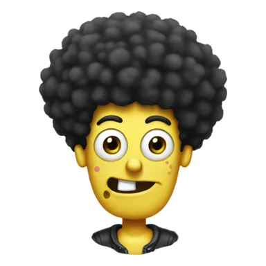 SpongeBob with an afro sticker