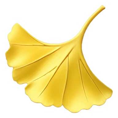 Ginkgo leaf in autumn in yellow-gold sticker