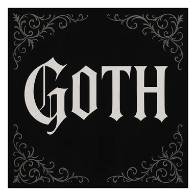 Goth banner sticker