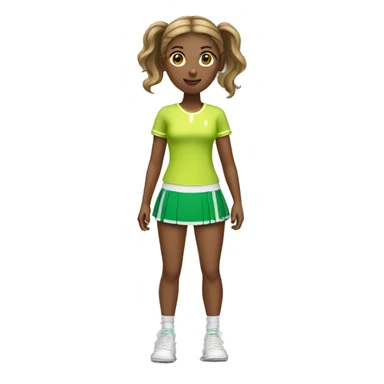 tennis mini skirt girl sticker