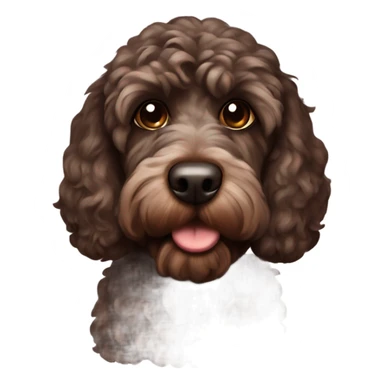 dark brown cockapoo  sticker