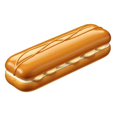 3d realistic Butterscotch éclair  sticker