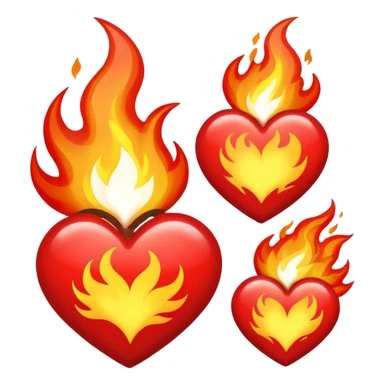 Make flaming hearts in all colours but heart would be separate nature sticker
