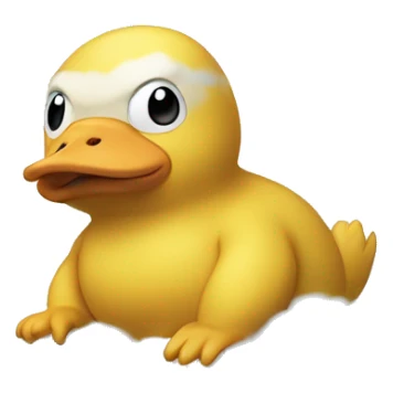 Psyduck sitting on a cloud sticker