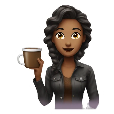 A pretty Woman drink coffe  sticker