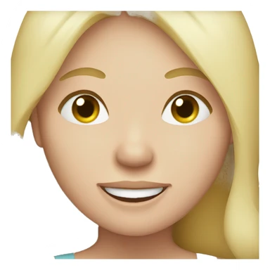 Pregnant blond women happy sticker