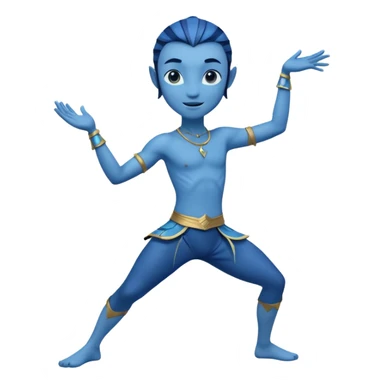 Avatar dancing blue character  sticker