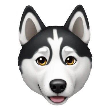 Black and white husky sticker