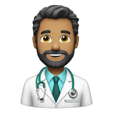 doctor - beard - smiles sticker
