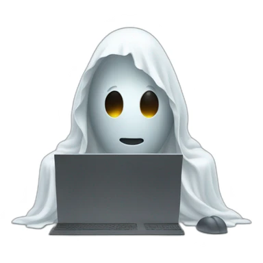 Ghost with a computer sticker