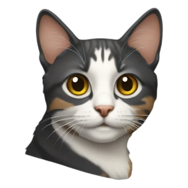 gata tricolor sticker