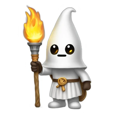 kkk enjoyer with torch sticker
