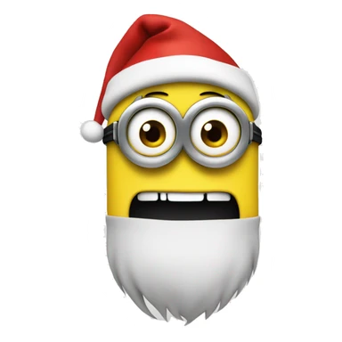 minion wearing santa hat sticker