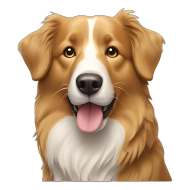 border collie golden retriever dog sticker